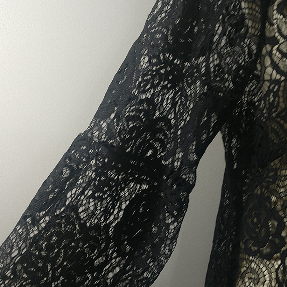 Top: NEW Adiva Rose Lace V-Neck Blouse - Picture 4 of 6
